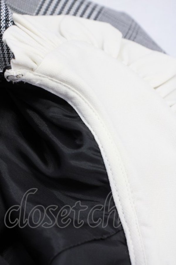 画像7: Ank Rouge / フリル襟チェックワンピース  グレーチェックＸ白 T-25-07-08-019-CA-OP-SA-ZT350 (7)