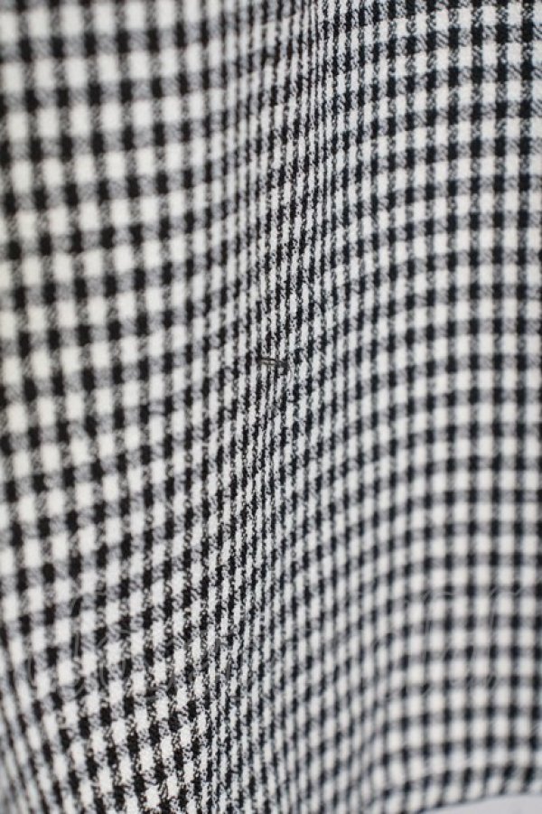 画像4: Ank Rouge / ギンガムチェック&シフォン袖ドッキングワンピース  黒Ｘ白 T-25-07-08-020-CA-OP-SA-ZT350 (4)