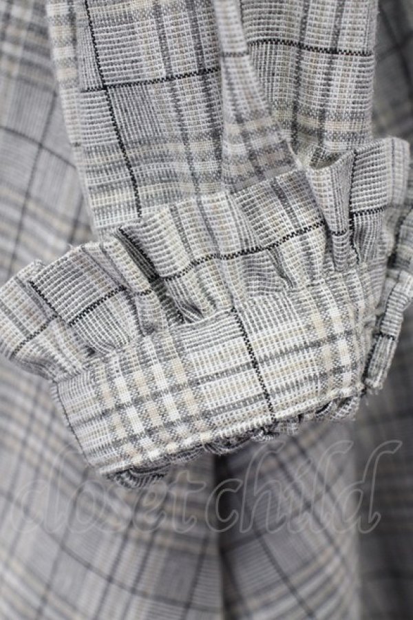 画像5: Honey Cinnamon / チェックフリルワンピース  グレーＸ白 T-25-07-08-021-LO-OP-SA-ZT350 (5)