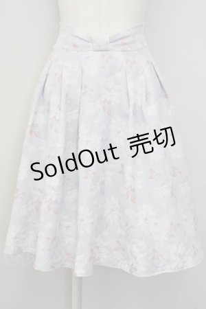 画像: LODISPOTTO / 刺繍フラワースカート  ラベンダー T-25-07-08-029-LO-SK-SA-ZT