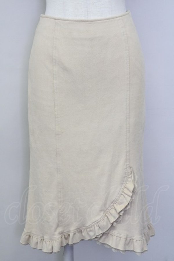 画像1: KETTY / 裾フリルスカート  ブラウン T-25-07-08-030-EL-SK-SA-ZT242 (1)