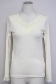 画像1: axes femme / パールレースインナーカットソー M 生成り T-25-07-08-005-AX-TO-SA-ZT429 (1)