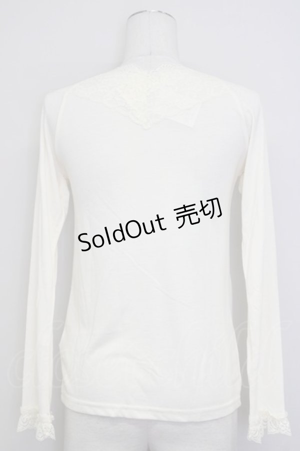 画像2: axes femme / パールレースインナーカットソー M 生成り T-25-07-08-005-AX-TO-SA-ZT429 (2)