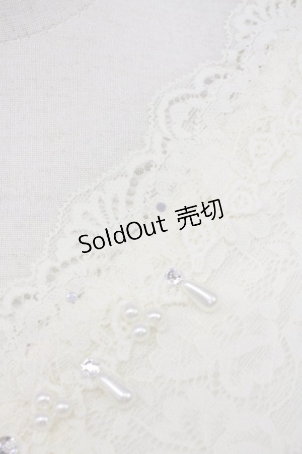 画像5: axes femme / パールレースインナーカットソー M 生成り T-25-07-08-005-AX-TO-SA-ZT429 (5)