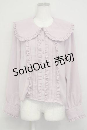 画像: DearMyLove / フリルピンタックブラウス LL ピンク T-25-07-08-010-EL-BL-SA-ZT429