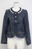 画像1: Shirley Temple / デニムリボンビジュージャケット 160cm 青デニム T-25-07-08-012-ET-JA-SA-ZT (1)