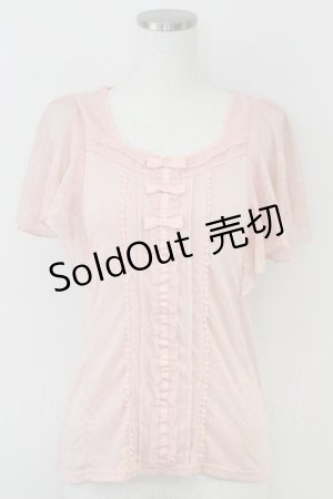 画像: axes femme / レースラッフルタンクトップ  ピンク T-25-07-09-001-AX-TO-SA-ZT
