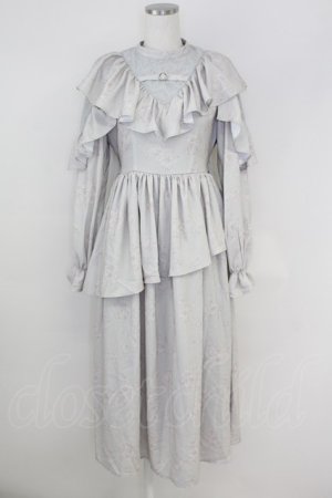 画像: axes femme POETIQUE / 花柄ロングワンピース  グレーＸピンク T-25-07-09-019-AX-OP-SA-ZT