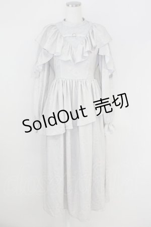画像: axes femme POETIQUE / 花柄ロングワンピース  グレーＸピンク T-25-07-09-019-AX-OP-SA-ZI
