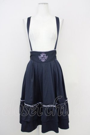 画像: axes femme / サス付フリルスカート  ネイビー T-25-07-10-020-AX-SK-SA-ZT