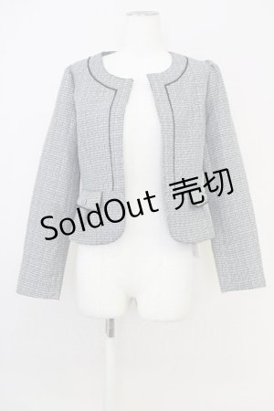 画像: axes femme / パイピングツイードジャケット M 黒 T-25-07-10-022-AX-JA-SA-ZT