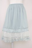 画像1: axes femme / 裾モチーフレース使いペチスカート  サックス T-25-07-10-003-AX-SK-SA-ZI (1)