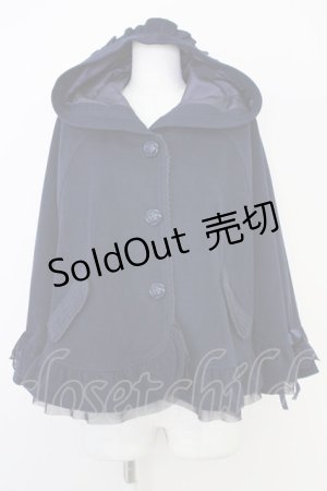 画像: axes femme POETIQUE / ポンチョコート  紺 T-25-07-10-024-AX-CO-SA-ZI