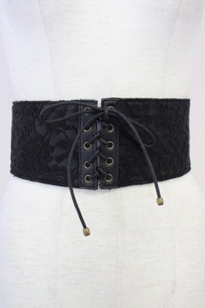 画像: axes femme / G レースアップコルセットベルト  黒 T-25-07-10-025-AX-ZA-SA-ZT