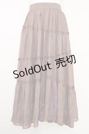 画像: axes femme NOSTALGIE / ランダムティアードスカート  ブラウン T-25-07-10-013-AX-SK-SA-ZT