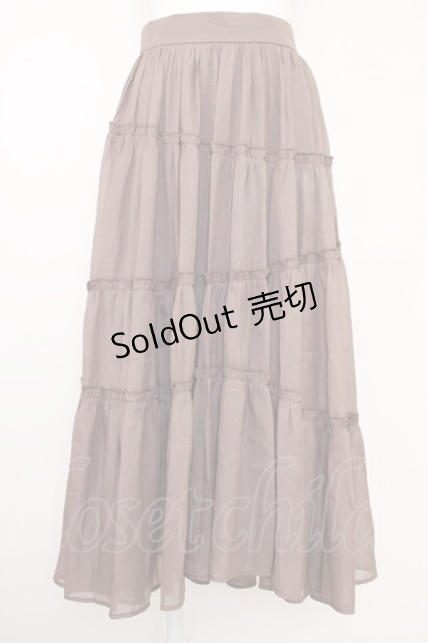 画像1: axes femme NOSTALGIE / ランダムティアードスカート  ブラウン T-25-07-10-013-AX-SK-SA-ZI (1)