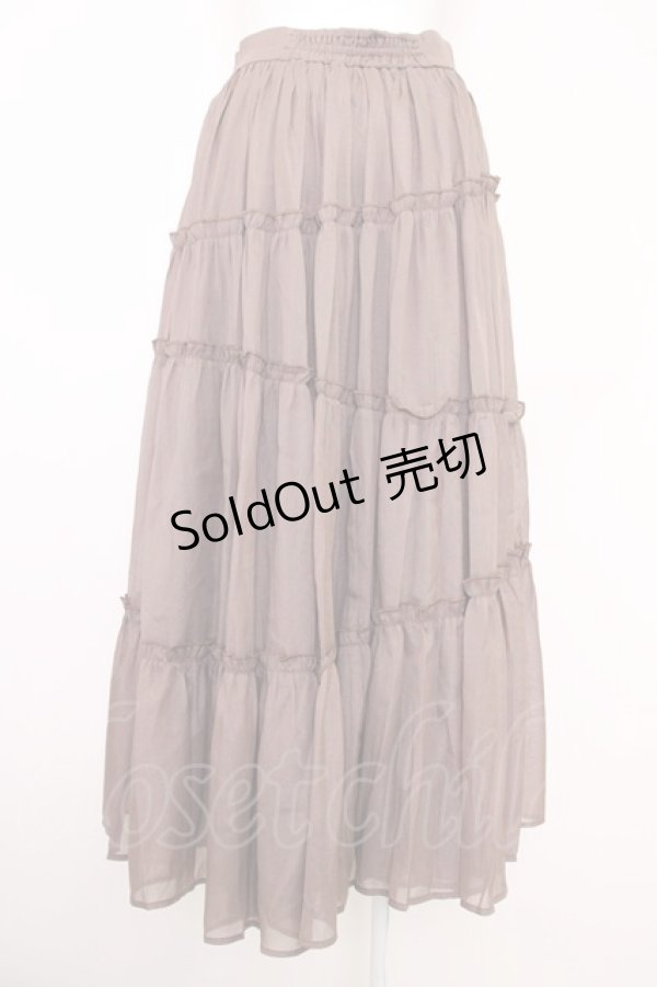 画像2: axes femme NOSTALGIE / ランダムティアードスカート  ブラウン T-25-07-10-013-AX-SK-SA-ZI (2)