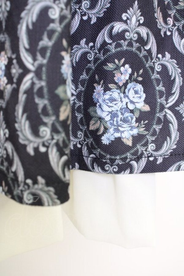 画像6: axes femme POETIQUE / リボンビットイレヘムスカート  黒Ｘ青Ｘ白 T-25-07-10-014-AX-SK-SA-ZI (6)