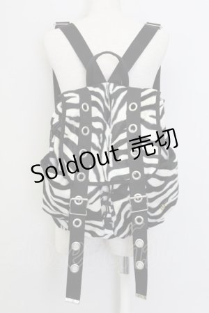 画像: PEACE NOW / ゼブラファーリュック  ブラック×ホワイト T-25-07-12-004-PU-BG-IG-ZT