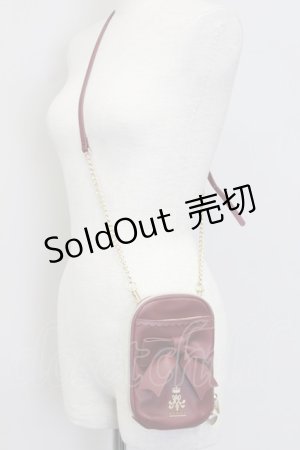 画像: m petit by misako / AMリボンショルダーバッグ  ワイン T-25-07-12-028-LO-BG-IG-ZTK024