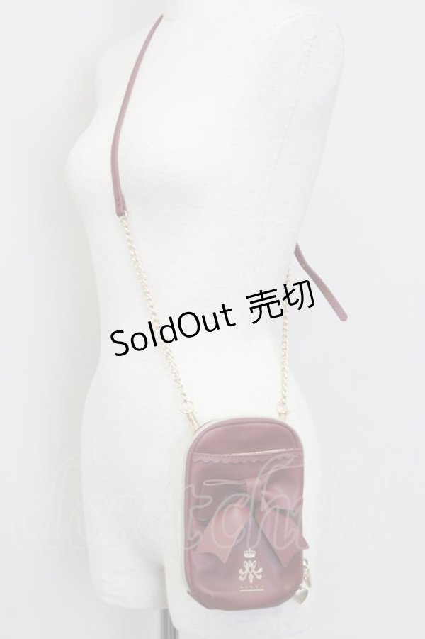 画像1: m petit by misako / AMリボンショルダーバッグ  ワイン T-25-07-12-028-LO-BG-IG-ZTK024 (1)