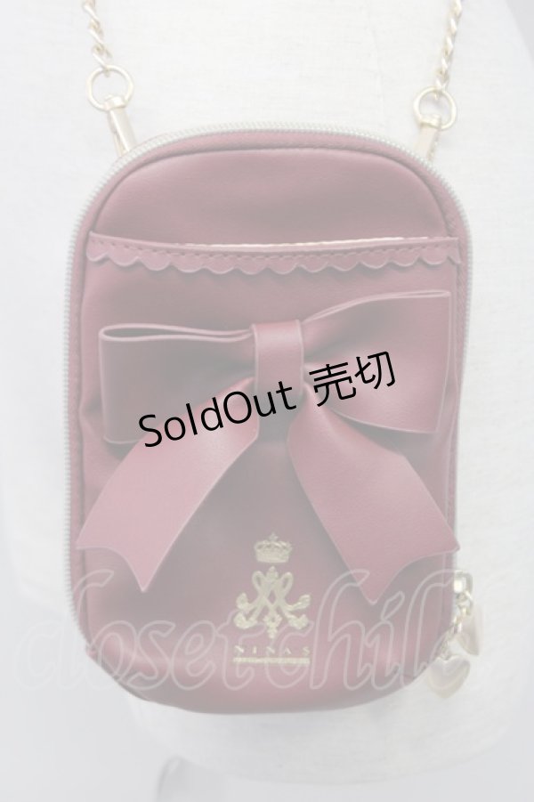 画像2: m petit by misako / AMリボンショルダーバッグ  ワイン T-25-07-12-028-LO-BG-IG-ZTK024 (2)