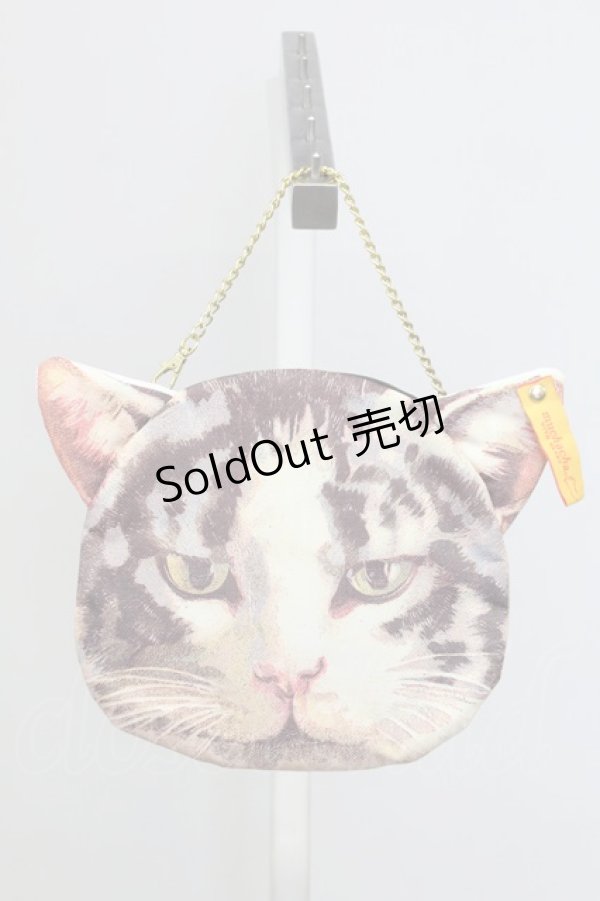 画像1: あちゃちゅむ / ムチャチャ←→あちゃちゅむ 2012 Spring＆Summer 黒猫ミニバッグ【単品】 200*200mm アイボリー×黒猫 T-25-07-12-029-PU-BG-IG-ZT (1)