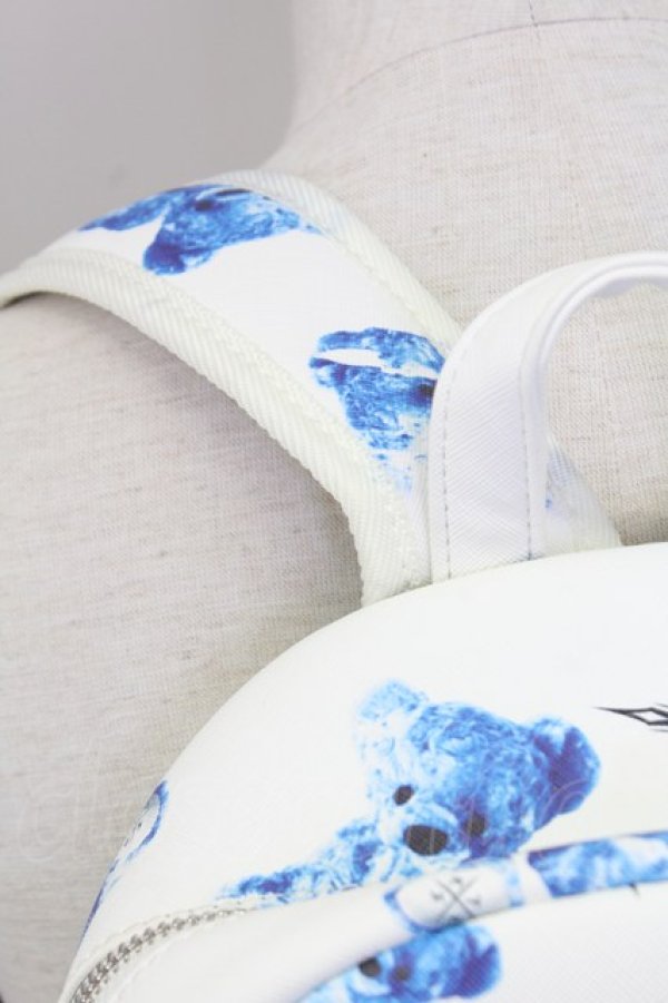 画像4: TRAVAS TOKYO / クマ総柄バックパック  ホワイト×ブルー T-25-07-12-005-PU-BG-IG-ZT-K024 (4)