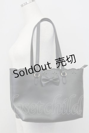 画像: m petit by misako / サンリオキャラクターズコラボ クロミ リボントート  クロ T-25-07-12-007-LO-BG-OW-ZT-K024