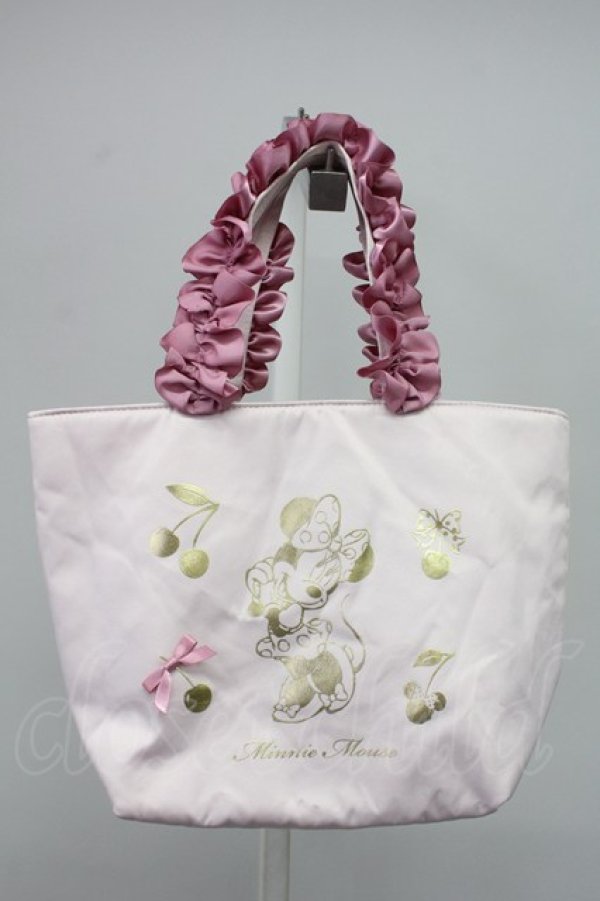 画像1: Maison de FLEUR / ミニー/リボンフリルトートバッグ   ピンク T-25-07-12-010-LO-BG-OW-ZT-K024 (1)