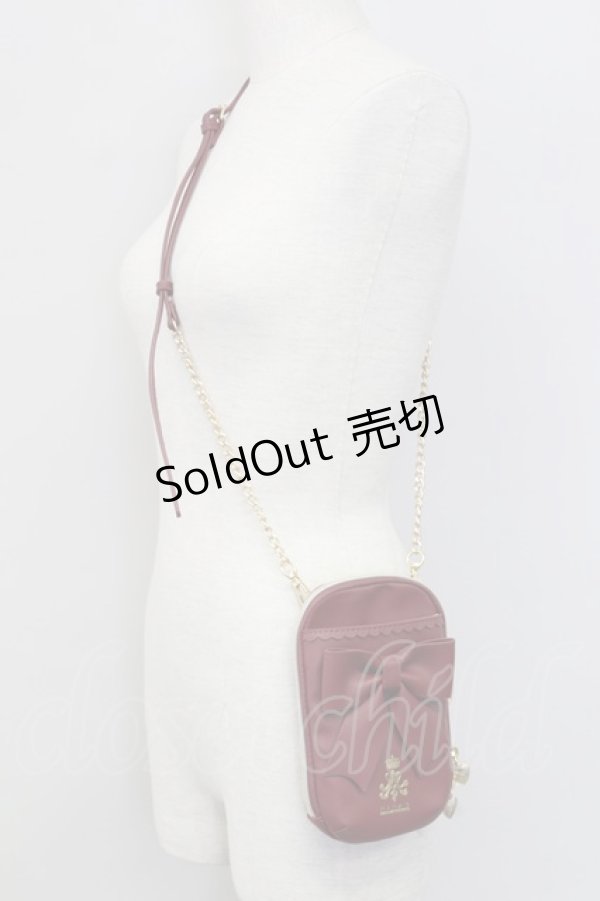 画像1: m petit by misako / AMリボンショルダーバッグ  ワイン T-25-07-12-012-LO-BG-IG-ZT-K024 (1)