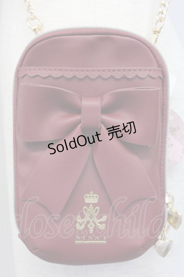 画像3: m petit by misako / AMリボンショルダーバッグ  ワイン T-25-07-12-012-LO-BG-IG-ZT-K024 (3)