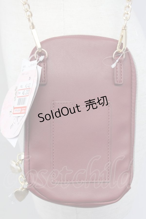 画像4: m petit by misako / AMリボンショルダーバッグ  ワイン T-25-07-12-012-LO-BG-IG-ZT-K024 (4)