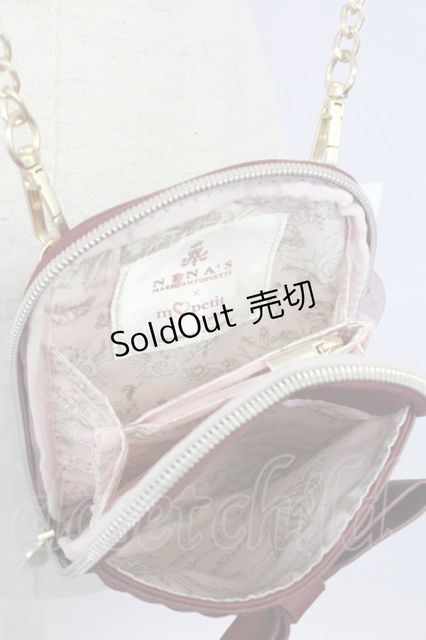 画像5: m petit by misako / AMリボンショルダーバッグ  ワイン T-25-07-12-012-LO-BG-IG-ZT-K024 (5)