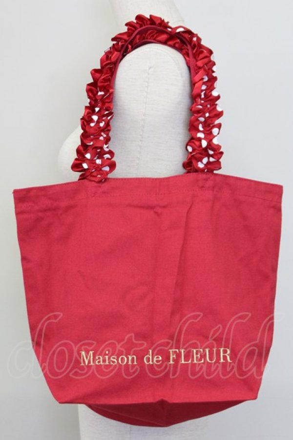 画像2: Maison de FLEUR / ディズニーストアコラボトートバッグ  赤 T-25-07-12-016-LO-BG-OW-ZT-K024 (2)