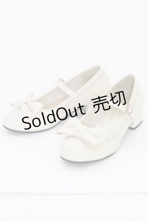 画像: axes femme kawaii / ローヒールリボンパンプス M アイボリー T-25-07-13-009-AX-SH-IG-ZT