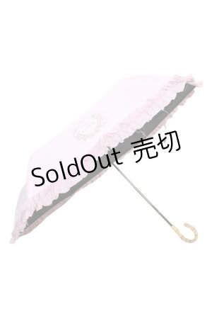 画像: Maison de FLEUR / 遮光&UV　CUT　フリル折りたたみ傘  ピンク T-25-07-14-036-LO-ZA-OW-ZT