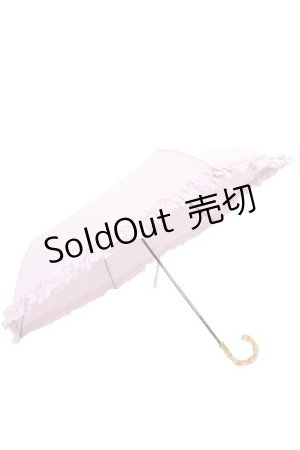 画像: Maison de FLEUR / ヒートカットフリル折りたたみ傘  ピンク T-25-07-14-037-LO-ZA-OW-ZT