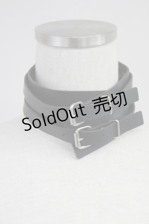 画像: Na+H / ダブルベルトチョーカー  ブラック T-25-07-14-039-PU-AC-YM-ZT