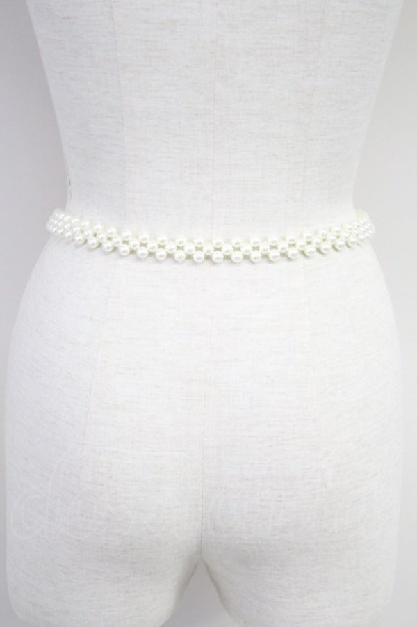 画像2: axes femme / サクラ装飾パールゴムベルト  ゴールド T-25-07-14-044-AX-ZA-OW-ZT445-F009 (2)