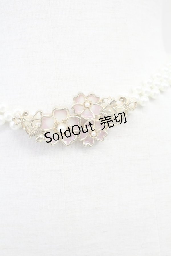 画像3: axes femme / サクラ装飾パールゴムベルト  ゴールド T-25-07-14-044-AX-ZA-OW-ZT445-F009 (3)