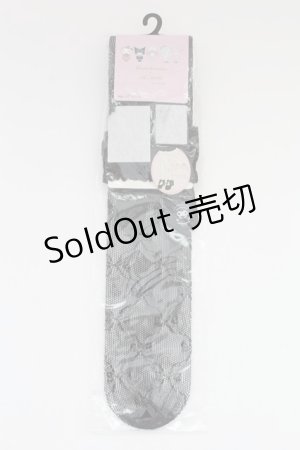 画像: m petit by misako / サンリオコラボオーバーニーソックス  クロ T-25-07-14-006-LO-ZA-OW-ZT
