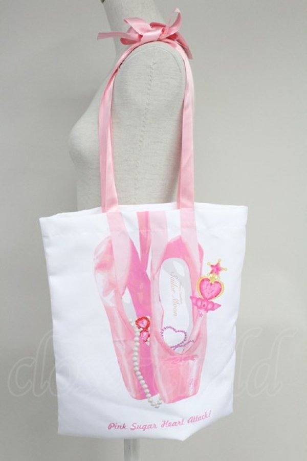 画像2: RoseMarie seoir / セーラームーンストア × RoseMarie seoir/etude ballet bag/セーラーちびムーン  シロ×ピンク T-25-07-14-048-LO-BG-OW-ZT-K024 (2)