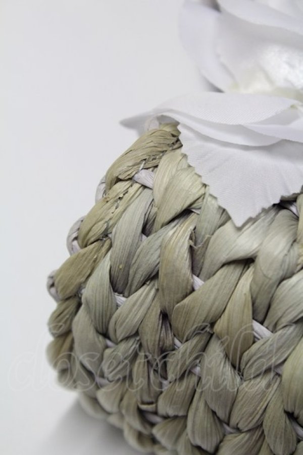 画像5: axes femme / 薔薇モチーフカゴバッグ  ブルー系 T-25-07-14-050-AX-BG-OW-ZT-K024 (5)