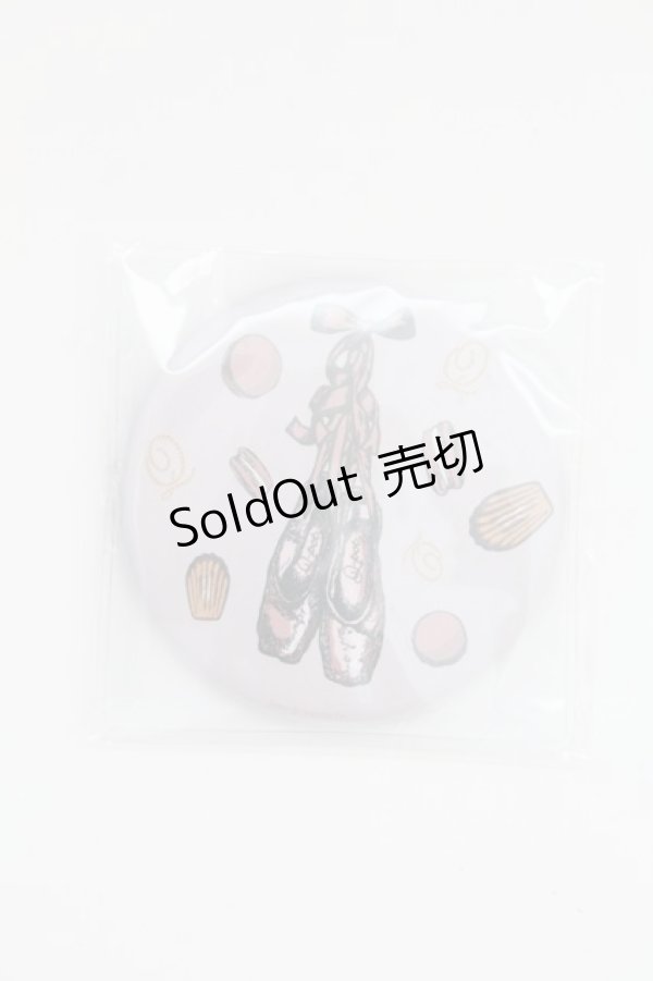 画像1: Q-pot. / ノベルティ缶ミラー  トゥシューズ柄 T-25-07-14-002-QP-ZA-IG-ZT424-F001 (1)