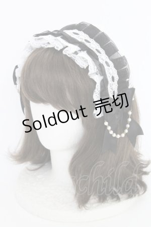 画像: LOLITA他 / ヘッドドレスクリップ  クロ×シロ T-25-07-14-023-LO-AC-IG-ZT