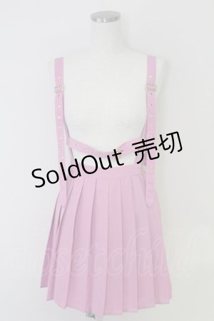 画像: LOITAその他 / サスペンダー付スカート  ピンク T-25-07-17-035-PU-SK-HI-ZT
