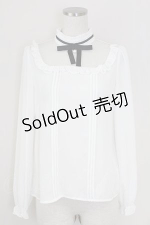 画像: Ank Rouge / TOPドットチュール切替トップス  白 T-25-07-17-003-CA-TO-HI-ZS