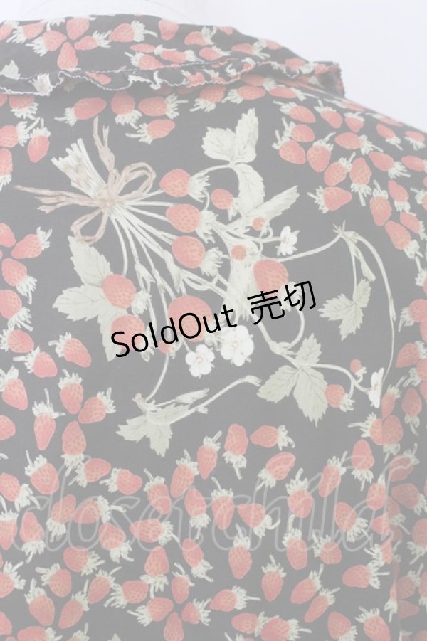 画像3: PINK HOUSE /いちごプリントワンピース  黒 T-25-07-17-039-LO-OP-AS-ZT313 (3)