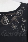 画像5: Franche Lippee / 刺繍半袖ワンピース  黒 T-25-07-17-044-LO-OP-HI-ZT (5)